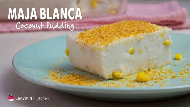 MAJA BLANCA. Coconut Pudding – No condensed milk, No evaporated milk. Homemade Cooking Recipes