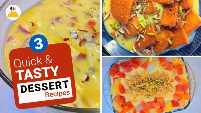 3 Tasty Dessert Recipes By Food & Art | Ramadan Special Dessert Recipes | Iftar Dessert / Sweets