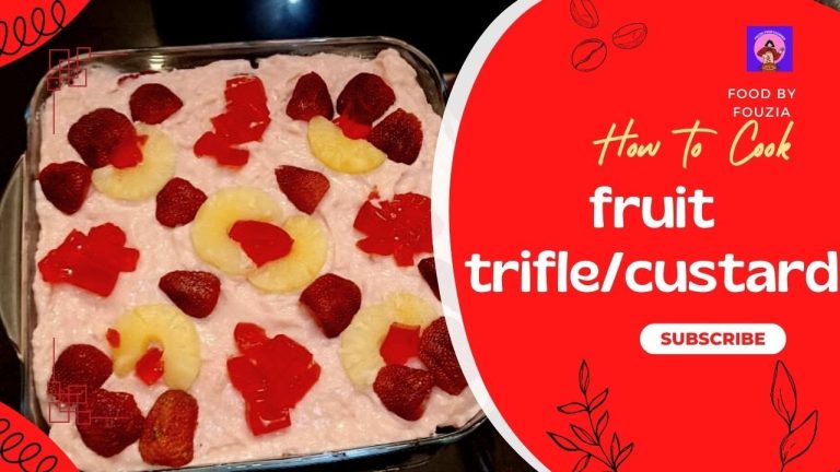 Easy Strawberry Custard Recipe| Food by Fouzia #food #dessert #sweet