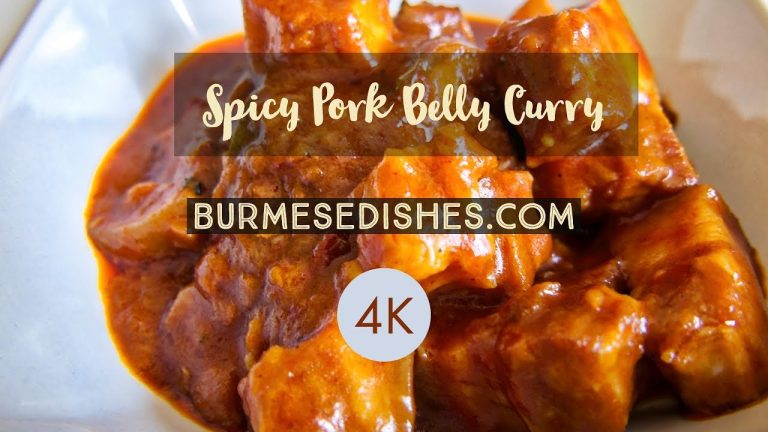 Spicy Pork Belly Curry (ဝက္သုံးထပ္သား အစပ္ခ်က္) | Burmese Recipe