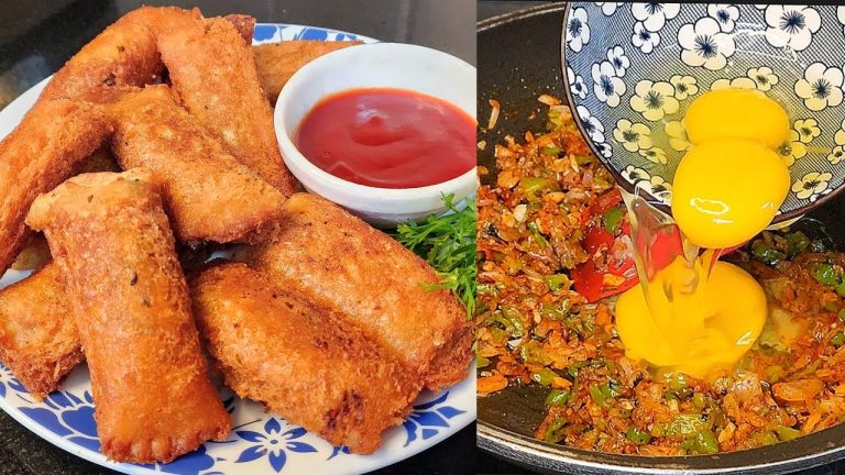 10 minutes quick bread egg roll recipe | egg bread roll – egg filling – quick iftar / ramadan snacks