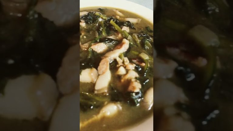 Ginisang Alugbati with pork recipe