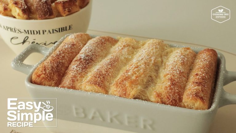 한 끗! 다른 방법으로 맛있는 브레드 푸딩 만들기 : Delicious Bread Pudding Recipe | Cooking tree