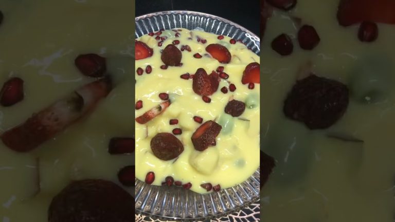 Fruit Custard Recipe |Creamy Summer Dessert in Just Minutes 🔥#dessert#shorts
