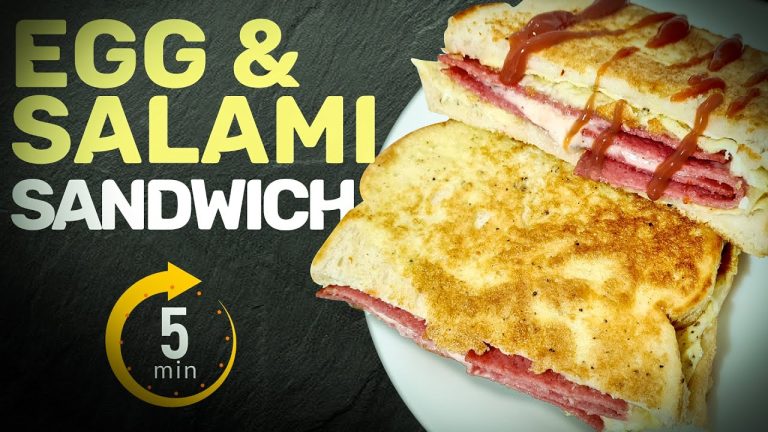 5 Minute Breakfast Recipes With Bread | Egg Sandwich With Salami | #Shorts