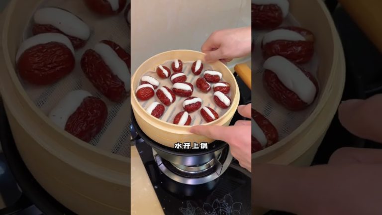 胖胖乎乎的开口笑做法原来这么简单，只要蒸10分钟就可以吃！#FYP#红枣#糯米粉