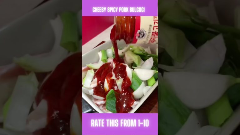 ✨Cheesy Spicy Pork Bulgogi ✨#shorts #cooking #cookingvideo #shortsfeed