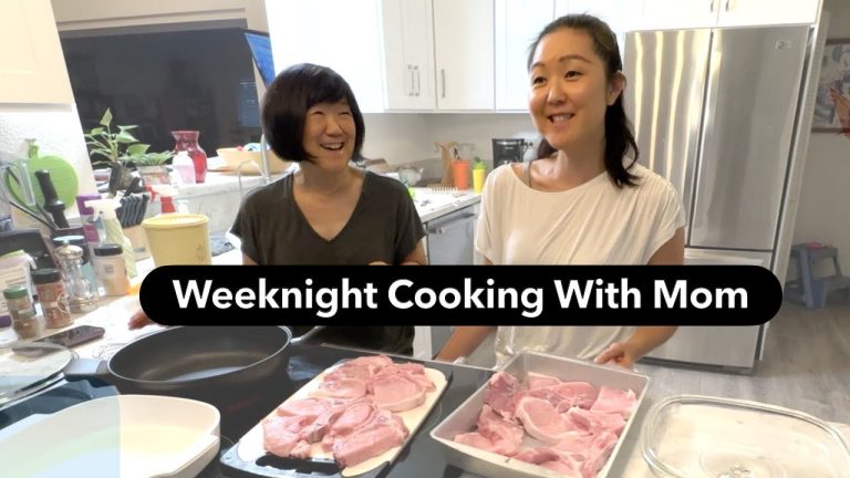 Back In The Kitchen With Mom,Simple Weeknight Pork Chops and Coleslaw Dinner, Hawaii Family Cooking