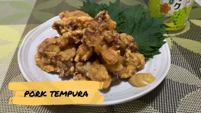 Japanese food　home cooking　Delicious pork tempura　English cooking recipe video