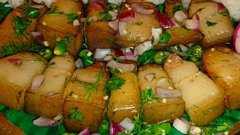 roasted pork recipe | eating pork roast recipe with green chilli & onion rice | mukbang