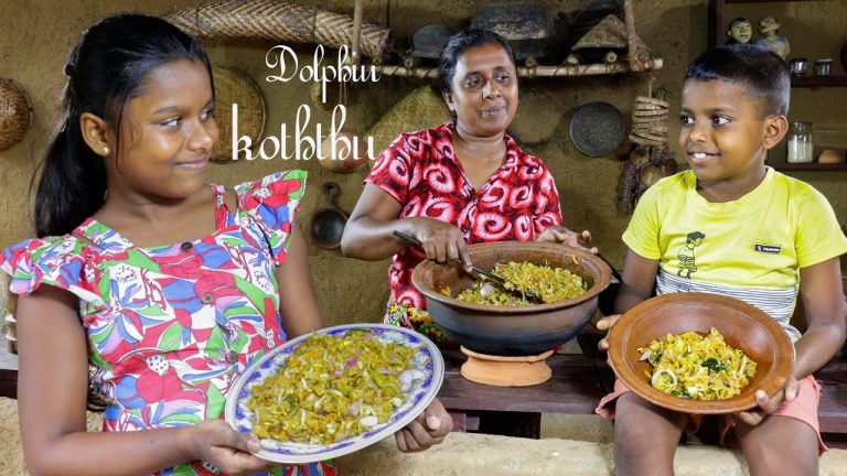 dolphin koththu…A koththu that can be made very easily in a wood stove. .village kitchen recipe