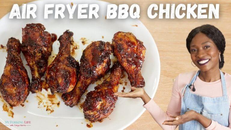 Sticky Air Fryer BBQ Chicken