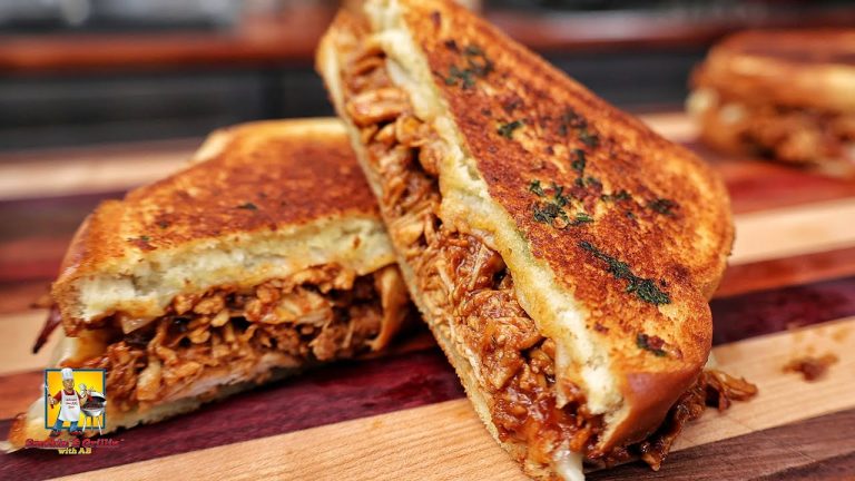 BBQ Chicken Grilled Cheese Sandwich