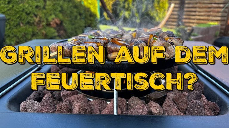 Iberico Spieße auf dem Feuertisch gegrillt – Fingerfood direkt vom Tisch