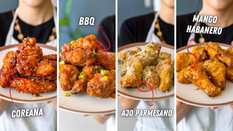 Alitas de 4 SaboresㅣCoreana – Mango Habanero – BBQ – Ajo Parmesano