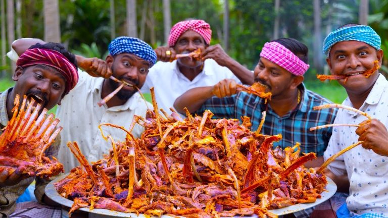 MUTTON RIBS | BBQ Mutton Ribs Cooking and Eating | 3 Full Goat Mutton Ribs | Mutton Grill Recipe