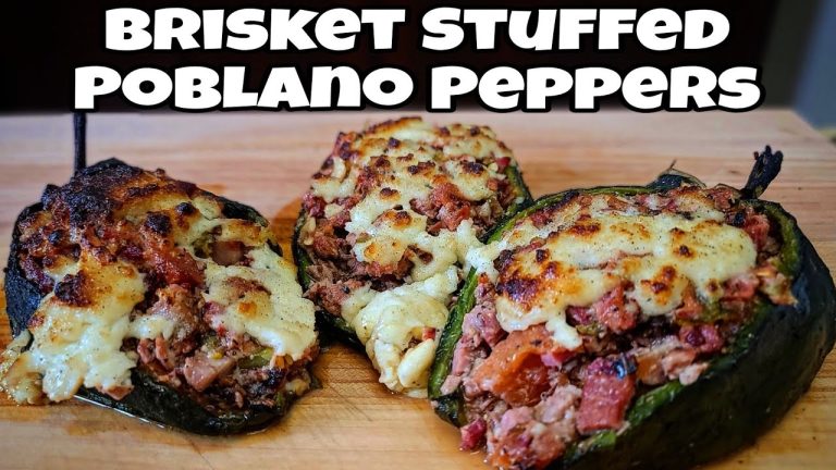 Brisket Stuffed Poblano Peppers – Smokin’ Joe’s Pit BBQ