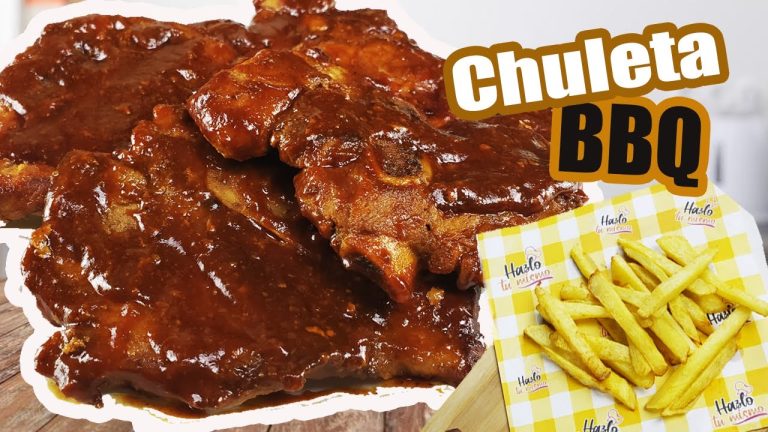 Como hacer CHULETA DE CERDO A LA BBQ (Barbacoa)