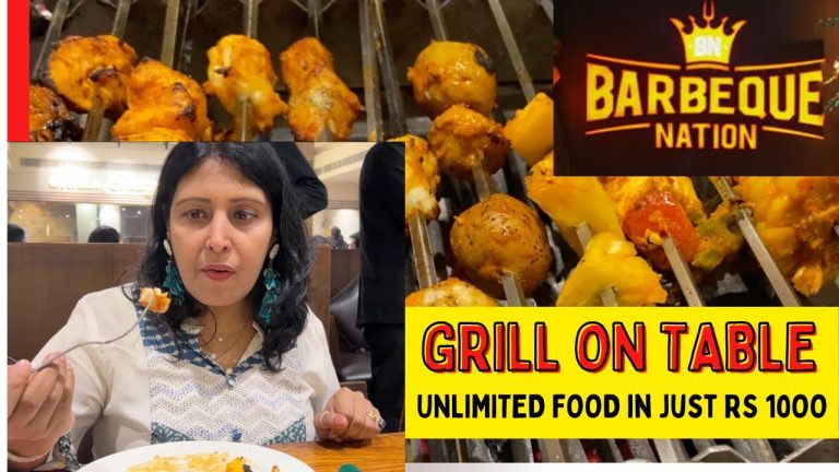 Barbeque Nation Noida | Unlimited Food | BB-Q Full Food Review Jitna Kha Sakte Ho Khao  100+ Dishes