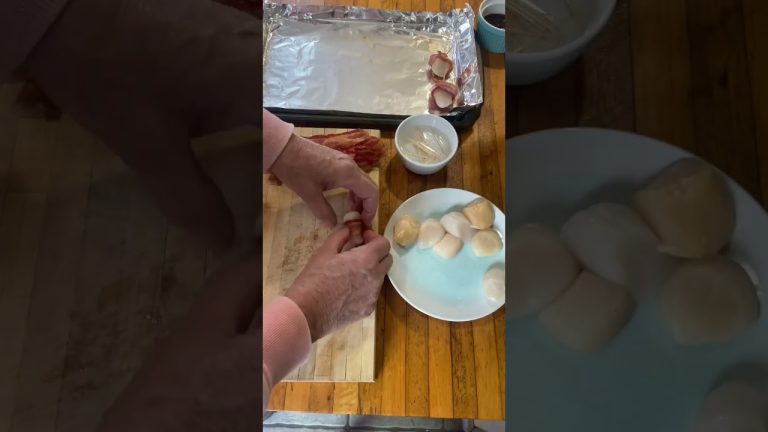 Best Bacon Wrapped BBQ Scallops #shorts #bbq #bacon #scollops