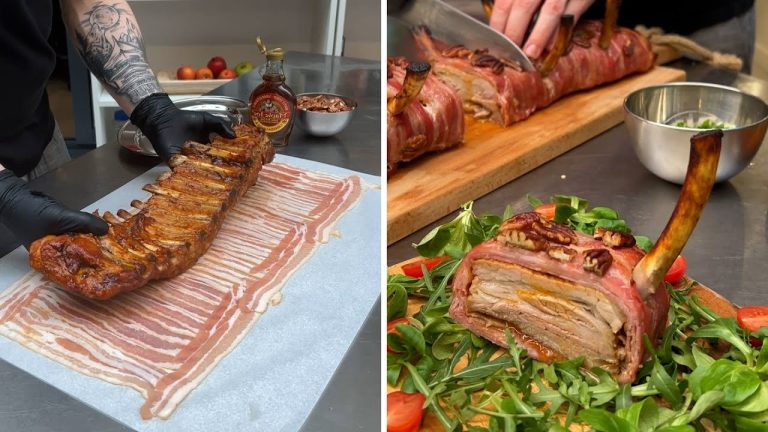 Bacon Crust BBQ Pork Ribs & Cheese Bricks Side! 🥓