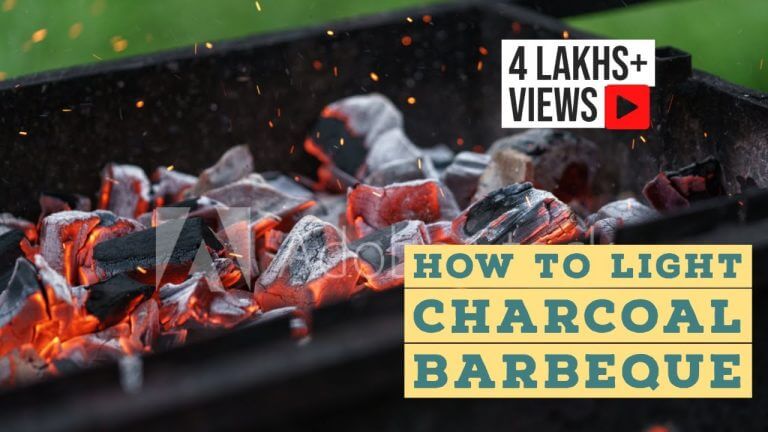 How To Light Charcoal Barbeque || How to Burn Coal in Bbq || बिना धुएं के कोयला जलाएं 🔥|| BBQ@Home
