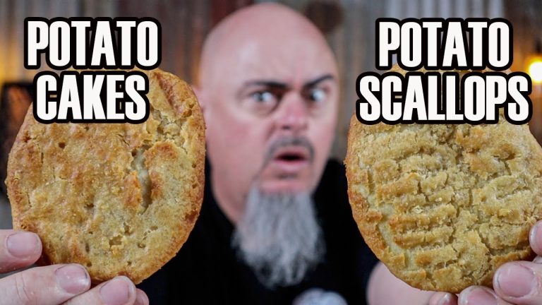 Potato cakes or do you say baked potato scallops in BBQ that are super crunchy.