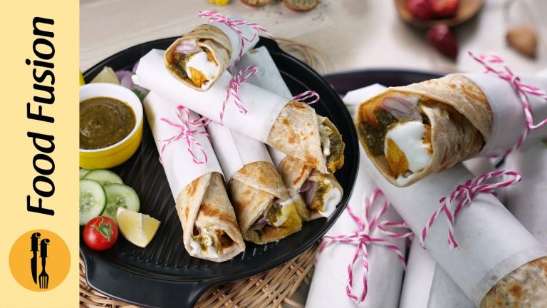Chicken Mayo Chutney Paratha Roll Recipe by Food Fusion