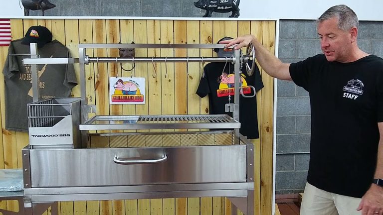 Tagwood Santa Maria Argentinian Grill at GrillBillies BBQ Supply, Wendell, NC.