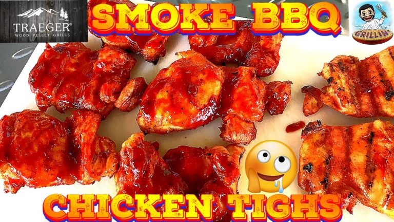 Smoke Bbq chicken thighs – Traeger Grill – how to cook chicken on pellet grill