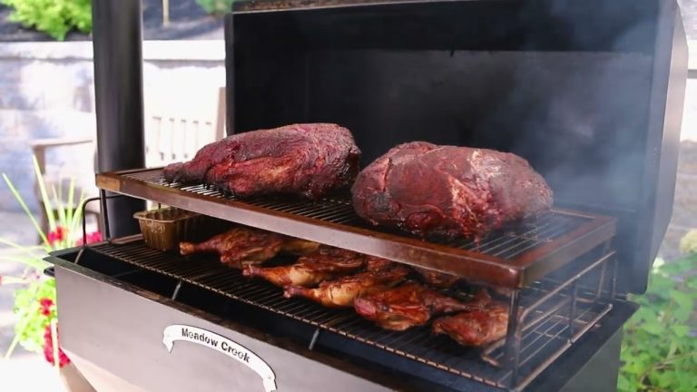 A BBQ Feast on the Meadow Creek SQ36 Backyard Offset Smoker
