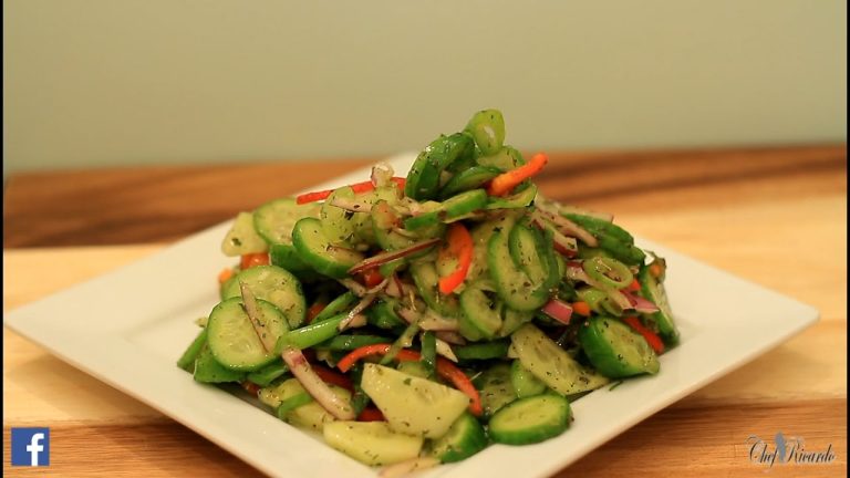 Hot & Spice Cucumber Salad (Jamaican & Caribbean Cooking) | Recipes By Chef Ricardo