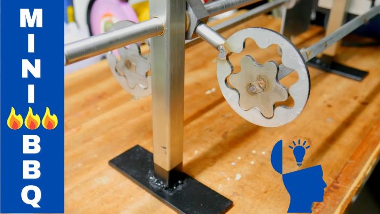 How To Make A DIY Mini BBQ Rotating Grill