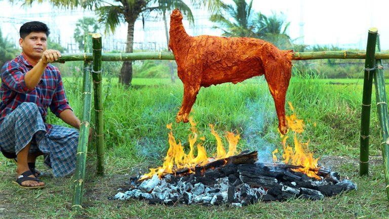 Yummy Cooking BBQ | FULL GOAT BARBEQUE | Goat Grilled Recipe | Cooking Skill Village Food Channel