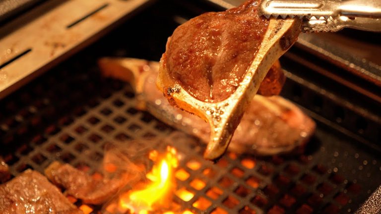 Amazing Korean style BBQ, Beef Steak with dry aging