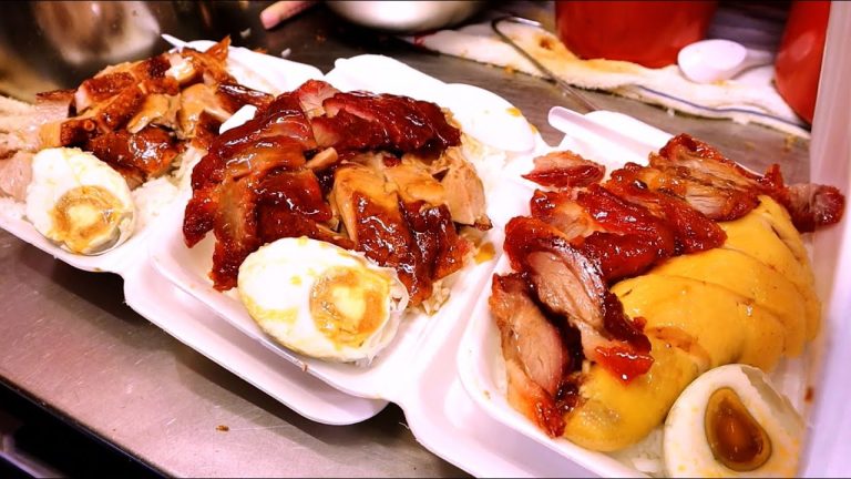 Hong Kong Food: Rice with Roasted Pork BBQ Pork Ducks 燒臘飯盒盒大大份 價廉物美 超抵食 燒味燒臘 香港美食 旺記燒臘專家西貢