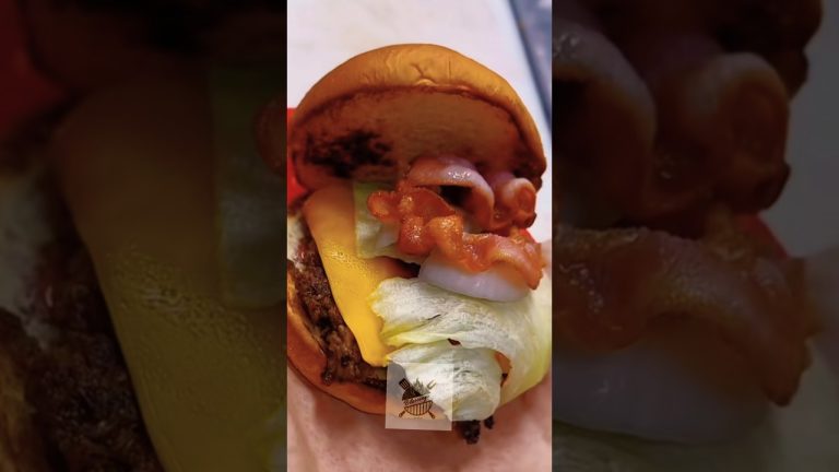 Mouthwatering BBQ Blessing Bacon Cheeseburger by Chef Kris England #foodie #delicious #food