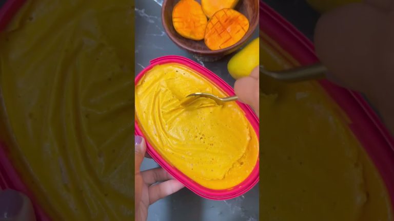 Mango Ice Cream at home! #recipes #food #foodie #mango #mangoicecream #mangoes