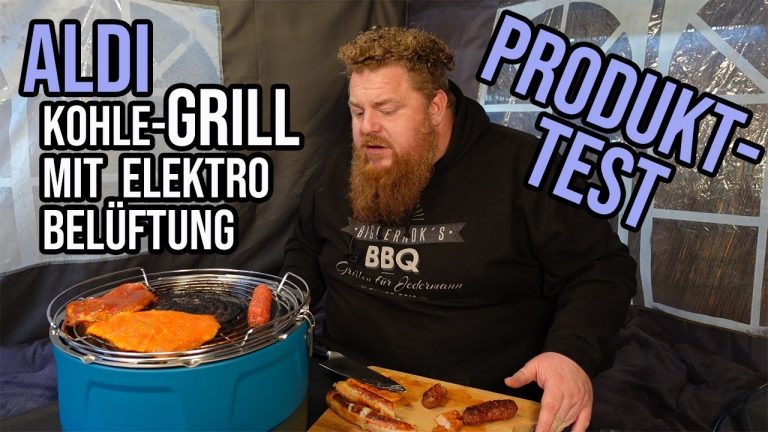 Produkt-TEST: ALDI Holzkohlegrill mit elektrischer Belüftung für 40€ – BBQ & Grillen für jedermann