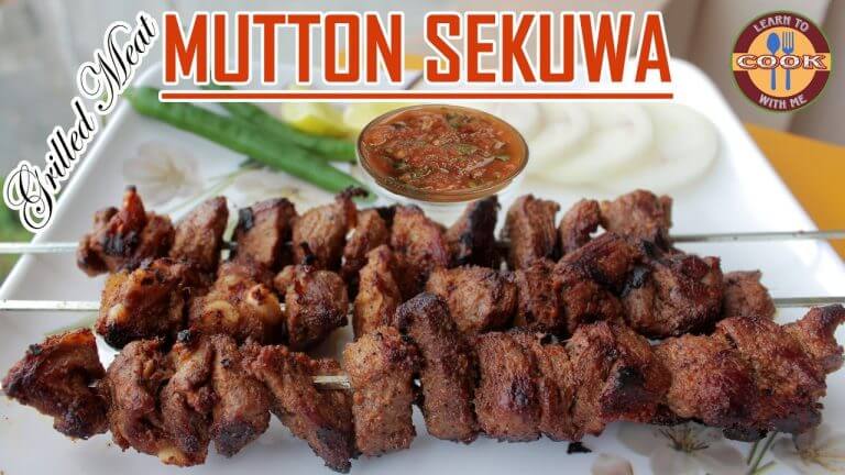 MUTTON SEKUWA Recipe – Grilled Meat | Lamb Skewers BBQ Recipe
