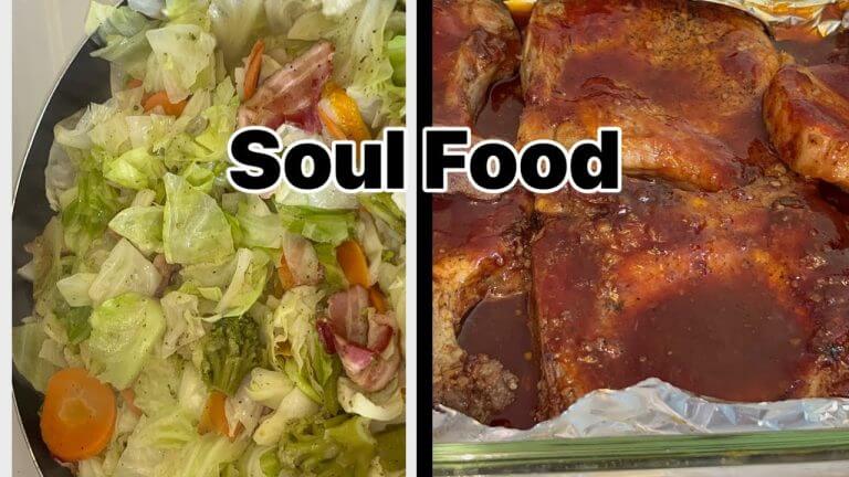 Most Amazing BBQ Pork Chops and Cabbage for my SoulFood Sunday Dinner