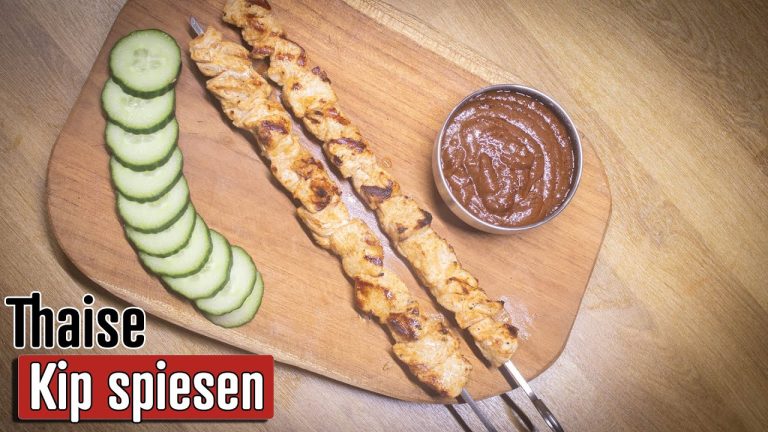 Thaise Kip spiesen met zelfgemaakte pindasaus! – NasQ BBQ