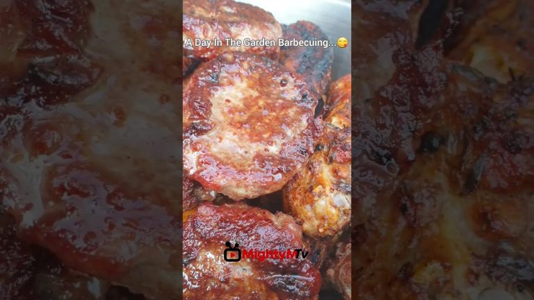 A Day In The Garden Making BBQ and Burger #shorts #shortsfeed