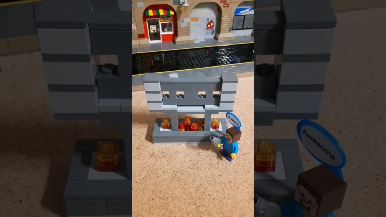 LEGO Minecraft. Quick Fire Pit BBQ build tutorial. What is Steve cooking ?