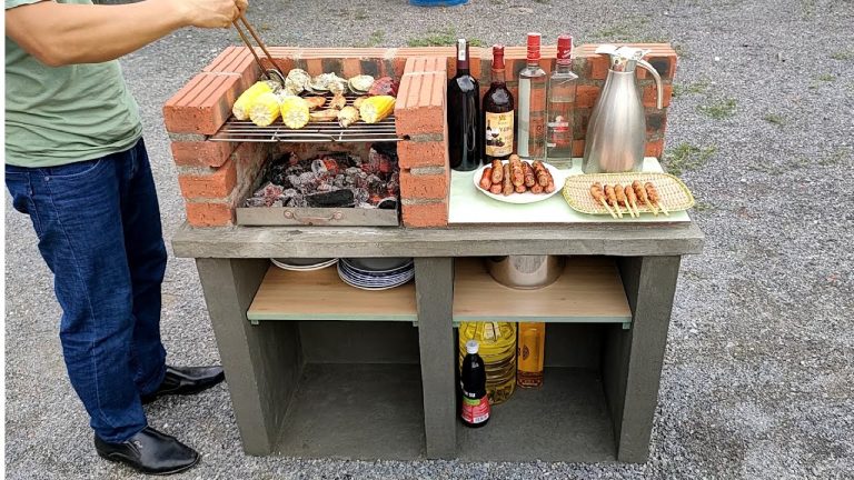 Simple but beautiful outdoor grill – Creative cement project