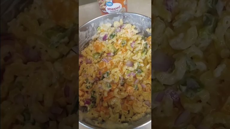 Macaroni Salad! (FULL RECIPE ON PAGE) #macaronisalad #bbq #saladrecipe #shorts #bbqrrecipes