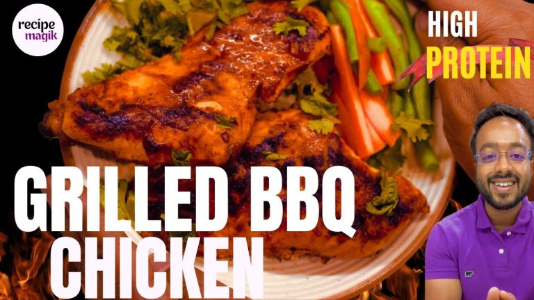High Protein BBQ Chicken | Grilled Chicken Breast | 500 Calories | 25G protein | Grilled BBQ Chicken