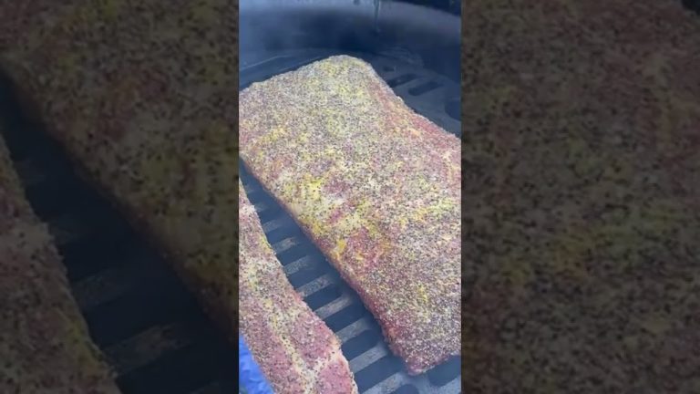 Foil Boat Ribs on the Ugly Drum Smoker #shorts #bbq