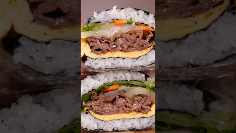 BBQ sauce beef rice ball 🐮🍙