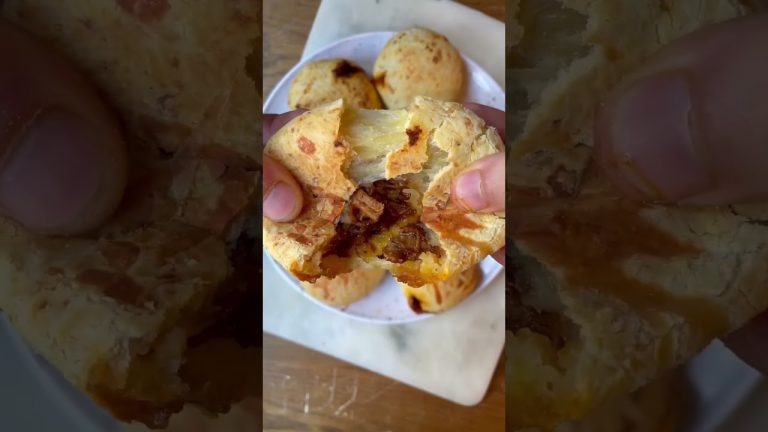 CHIPA RELLENO BBQ 🔥 #chipa #chipacitos #chiparelleno